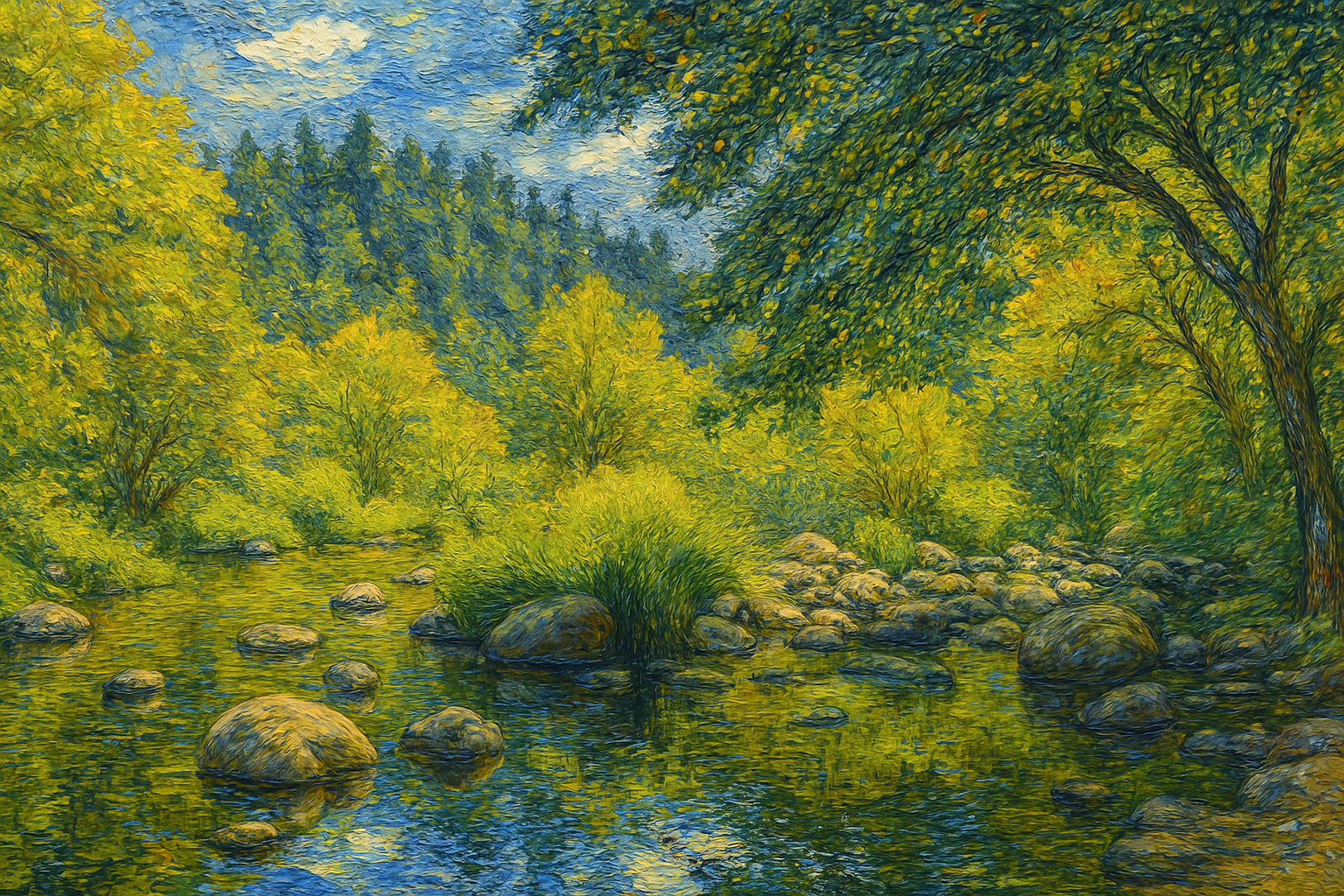 Serene nature landscape
