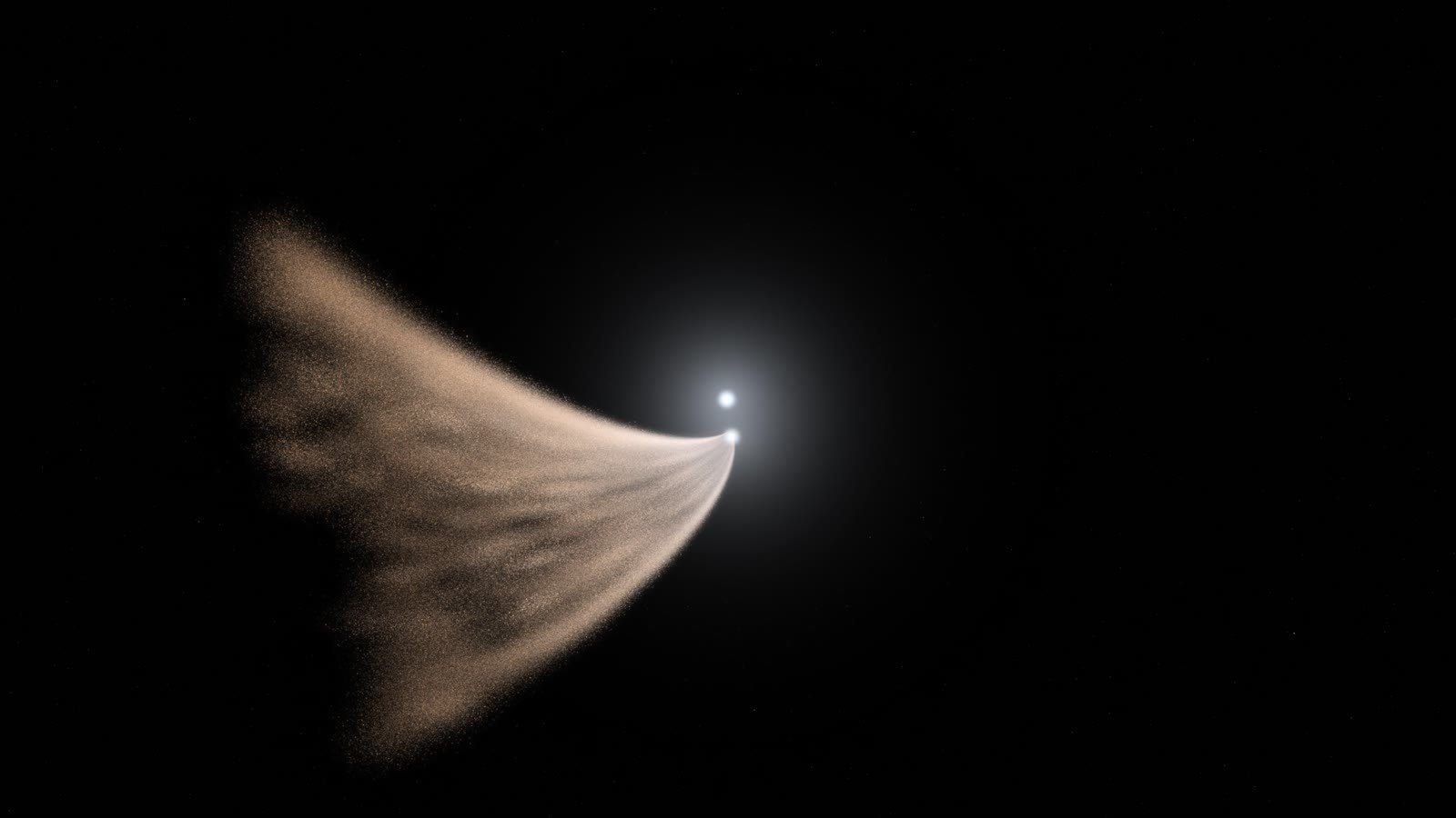 A pinwheel spiral of glowing dust around a binary star